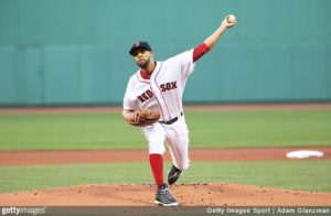 BOSTON, MA - MAY 12: David Price #24 of the Boston Red Sox delivers in the first inning during the game against the Houston Astros at Fenway Park on May 12, 2016 in Boston, Massachusetts. (Photo by Adam Glanzman/Getty Images)