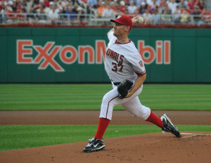 The early innings have been a real grind for Strasburg this year --(Photo credit: Scott Ableman)